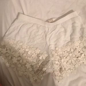 White flowy shorts